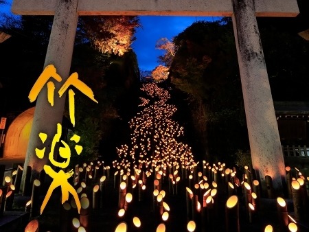 たけた竹灯籠の画像